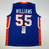 Autographed/Signed Jason Williams Florida Blue College Basketball Jersey JSA COA