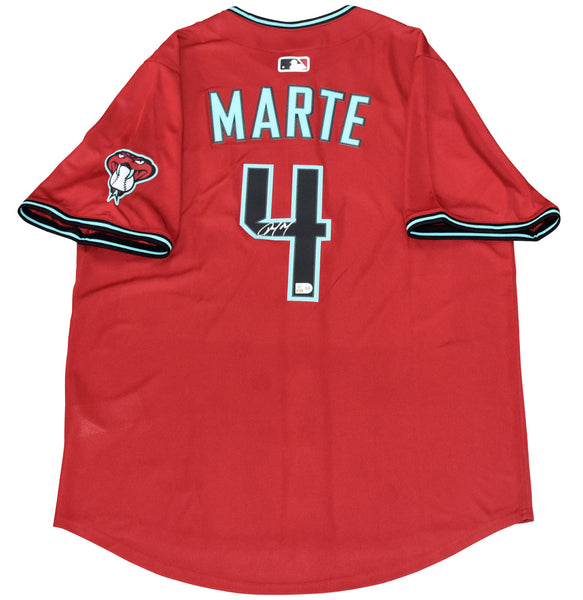 KETEL MARTE SIGNED ARIZONA DIAMONDBACKS #4 NIKE LIMITED JERSEY MLB AUTH
