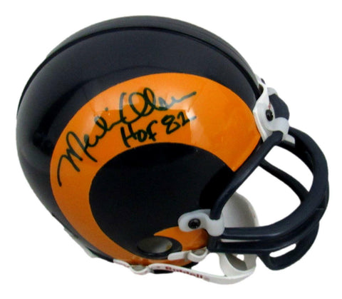Merlin Olsen HOF Signed/Inscribed Los Angeles Rams Mini Helmet JSA 160433