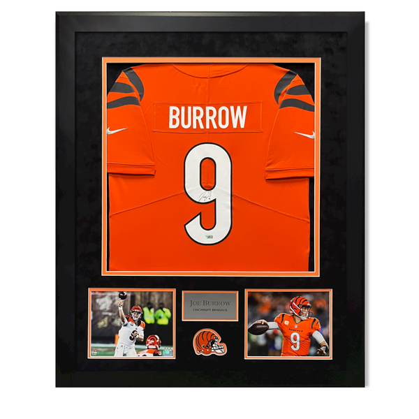Joe Burrow Signed Autographed Jersey Framed to 32x40 Fanatics
