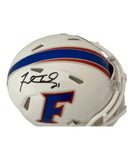 Fred Taylor Autographed Florida Gators '15 White Mini Helmet Beckett 42076