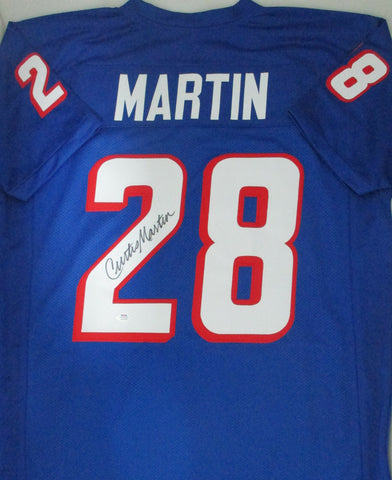 Patriots CURTIS MARTIN Signed Custom Replica Blue Jersey AUTO - HOF 2012 - BCA