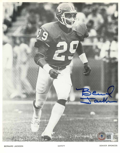 Bernard Jackson Autographed Denver Broncos 8x10 Photo Beckett 51119