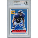 Ray Lewis Autographed 2001 Topps Heritage #1 Trading Card Beckett 52979