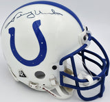 Johnny Unitas Autographed Baltimore Colts White Mini Helmet Beckett BAS #AE16689