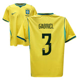 Gabriel Signed Brazil FC Soccer Jersey #3 with Beckett COA