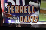 Terrell Davis Autographed 16x20 Photo Lighted Framed Beckett COA