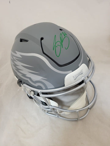 SAQUON BARKLEY SIGNED PHILADELPHIA EAGLES SLATE SPEEDFLEX AUTHENTIC HELMET BAS