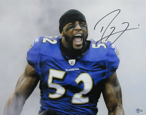 Ray Lewis HOF Baltimore Ravens Signed/Autographed 16x20 Photo Beckett 165277