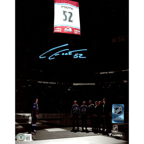 Adam Foote Autographed/Signed Colorado Avalanche 8x10 Photo Beckett 51400