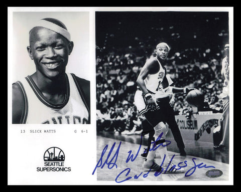 Donald Slick Watts Autographed 8x10 Photo Seattle Supersonics MCS Holo #87374