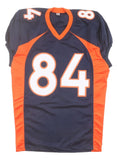 Shannon Sharpe Denver Signed Navy Pro-Cut Football Jersey BAS