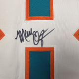 Framed Autographed/Signed Mark Clayton 35x39 Miami Teal Jersey JSA COA