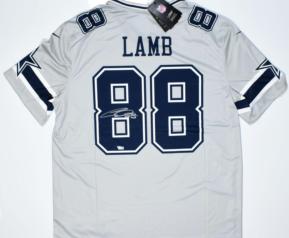 Ceedee Lamb Signed Dallas Cowboys Jersey Ceedee Lamb Jersey Gray