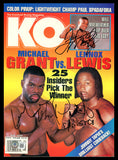 Mayweather Jr., Lewis & Grant Autographed KO Magazine (Smudged) Beckett