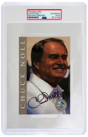 Chuck Noll Signed Hall of Fame Signature Series 4x6 Card - (PSA Encapsulated)