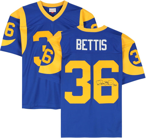 Jerome Bettis Los Angeles Rams Autographed Navy Mitchell & Ness Replica Jersey