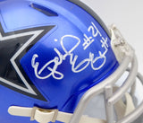 Ezekiel Elliott Autographed Cowboys Flash Blue Speed Mini Helmet Beckett WT81544
