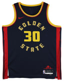 Warriors Stephen Curry Signed Navy Blue Nike 2024 City Swingman Jersey JSA