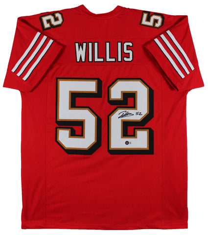 Patrick Willis Authentic Signed Red Pro Style Jersey Autographed BAS Witnessed 2