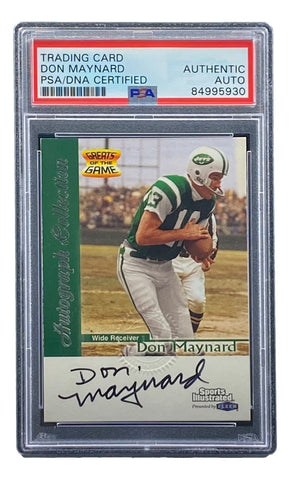 Don Maynard Signed NY Jets 1999 Fleer Sports Illustrated Trading Card PSA/DNA
