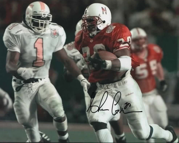 Packers All Time Leading Rusher AHMAN GREEN Signed 8x10 Nebraska Photo #18 AUTO