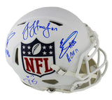 NFL Shield Receiving Threats Speed Authentic Multi-Signed White Helmet