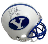 Ty Detmer Signed/Autographed White BYU Cougars Mini Football Helmet JSA 213118