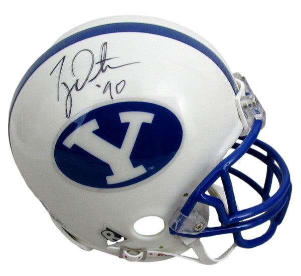 Ty Detmer Signed/Autographed White BYU Cougars Mini Football Helmet JSA 213118