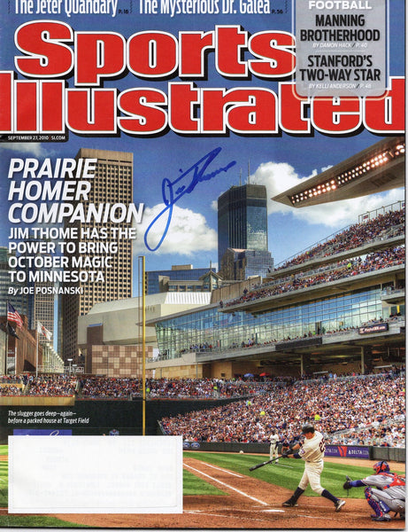 Jim Thome Signed Minnesota Twins Sports Illustrated 9/27/10 Beckett Witnessed