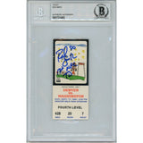 Rod Smith Autographed Denver Broncos 1st NFL TD ticket vs Redskins Beckett 48807