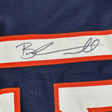 Autographed/Signed Brandon Marshall Chicago Blue Football Jersey Beckett BAS COA