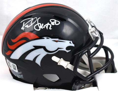 Rod Smith Autographed Denver Broncos Speed Mini Helmet - Beckett W Holo *White