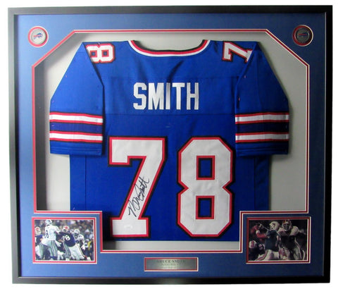 Bruce Smith Signed/Auto Buffalo Bills Custom Football Jersey Framed JSA 159374