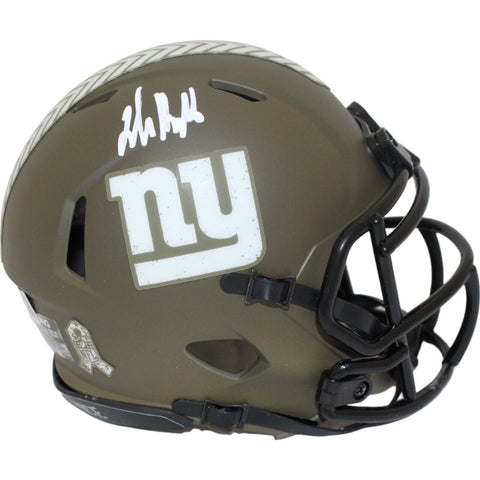 Jalin Hyatt Autographed/Signed New York Giants Salute Mini Helmet Beckett 43014
