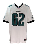 Jason Kelce Signed White Nike Replica Football Jersey Eagles PSA/DNA 190420