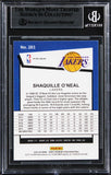 Shaquille O'Neal Signed 2019 Hoops Prem Stock Prizms Silver #283 Card BAS Slab