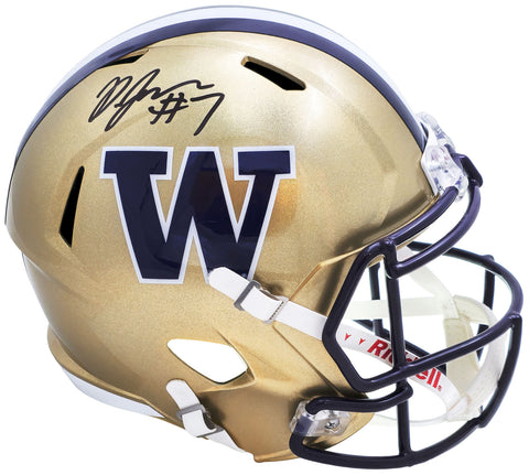 DILLON JOHNSON AUTOGRAPHED WASHINGTON GOLD FULL SIZE HELMET MCS HOLO 222072