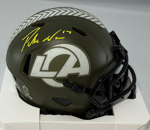 Rams Receiver PUKA NACUA Signed Riddell Speed SALUTE Mini Helmet AUTO - FAN