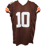 Quinshon Judkins Autographed Pro Style sz XL Brown Jersey Beckett Witness 53124