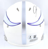 Jordan Addison Autographed Vikings ALT 2024 Speed Mini Helmet- Beckett W Holo