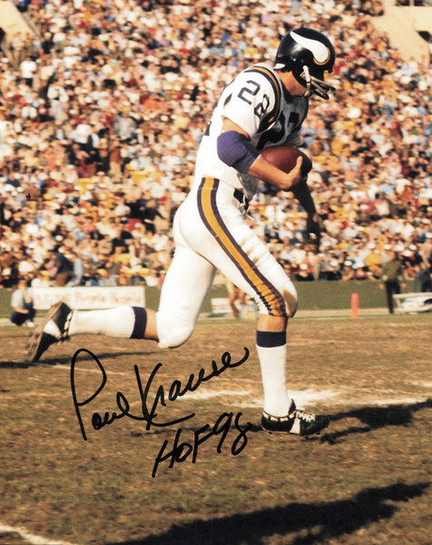 Paul Krause Autographed Signed 8x10 Photo Minnesota Vikings "HOF 98" SKU #247453