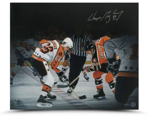 Wayne Gretzky Autographed "All Star Face-Off" 20" x 24" Photograph UDA