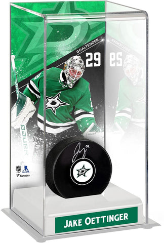 Jake Oettinger Dallas Stars Deluxe Tall Hockey Puck Case