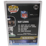 Ray Lewis Autographed Baltimore Ravens Funko Pop! #246 Beckett Witness 51781