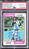 Angels Nolan Ryan "Career Stat" Signed 1974 Topps #20 Card Auto 10! PSA/DNA Slab