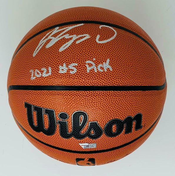 JALEN SUGGS Autographed Orlando Magic "2021 #5 Pick" Wilson Basketball FANATICS