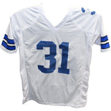 Roy Williams Autographed/Signed Pro Style White Jersey Beckett 42798