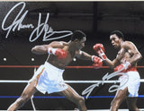 Sugar Ray Leonard Thomas Hearns Signed Framed 8x10 Horizontal Boxing Photo BAS