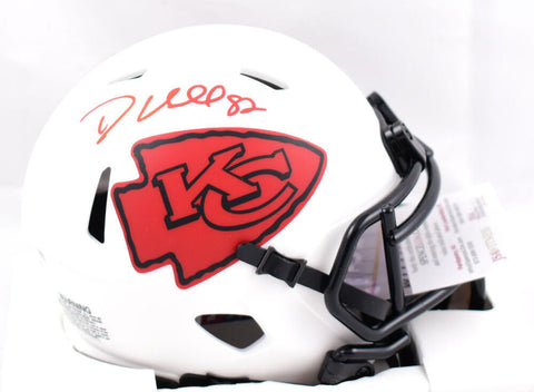 Dante Hall Autographed Kansas City Chiefs Lunar Speed Mini Helmet- JSA W *Red